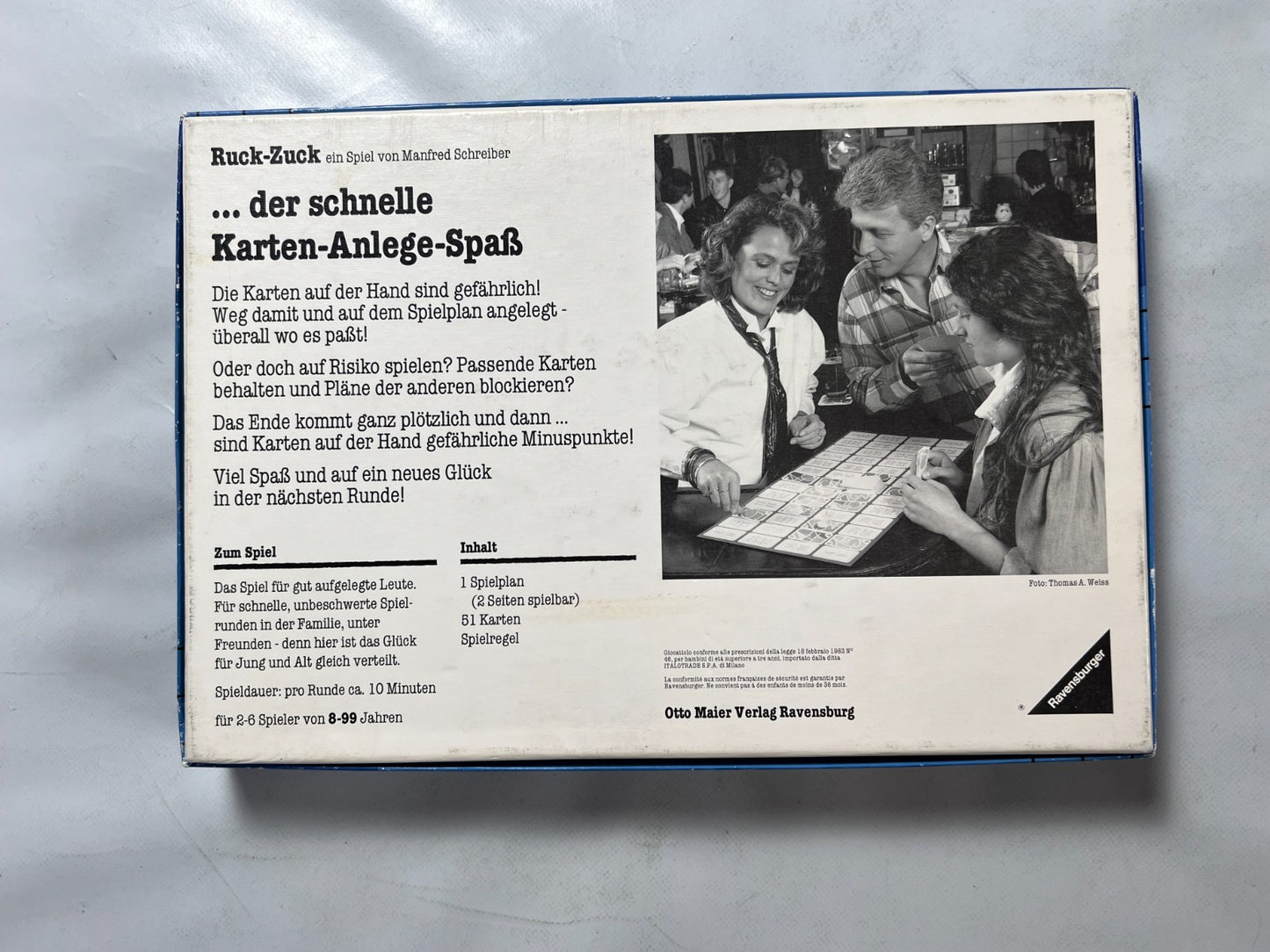 Ruck Zuck der schnelle Kartenspaß - Ravensburger Legespiel 1987 -Vollständig - Ansicht 2