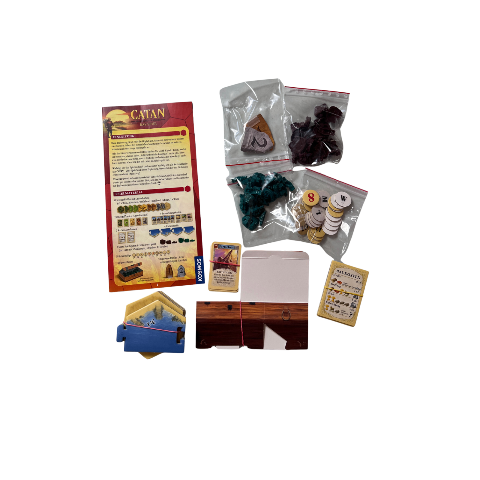 Die Siedler von Catan - 5 und 6 Spieler Ergänzung - Kunststoff - ohne OVP - Voll - Ansicht 1