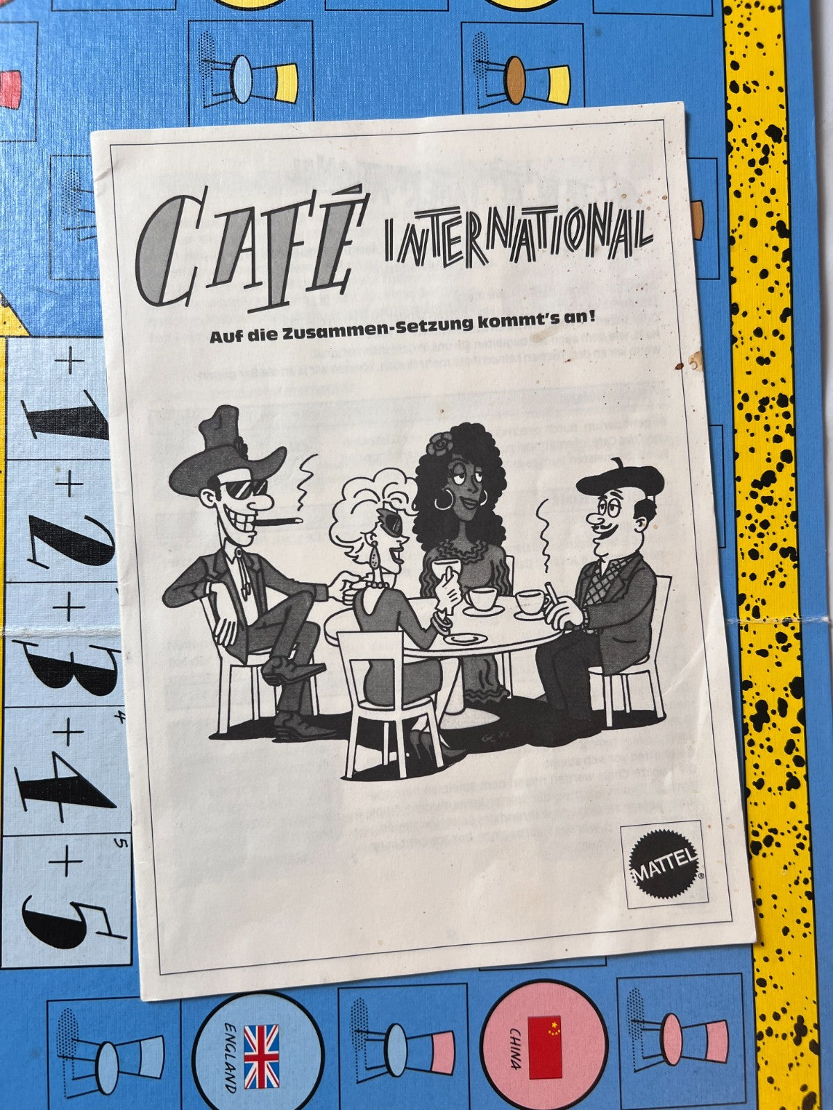 Café International - Brettspiel von Mattel - Vollständig Brett Karton Fleckig - Ansicht 4