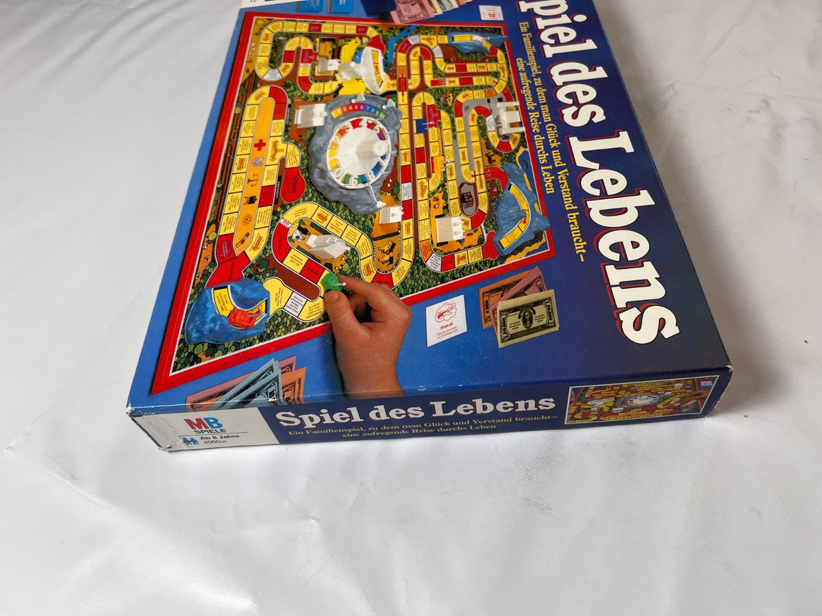 Spiel des Lebens MB 1984 Spiel blaue Ausgabe Brettspiel 2 Fahnen Vollständig - Ansicht 13