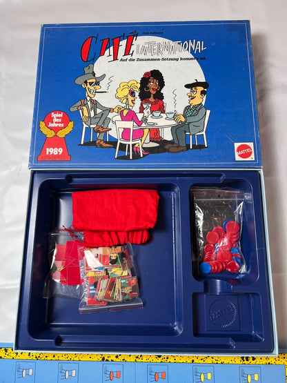 Café International - Brettspiel von Mattel - Vollständig Brett Karton Fleckig - Ansicht 3