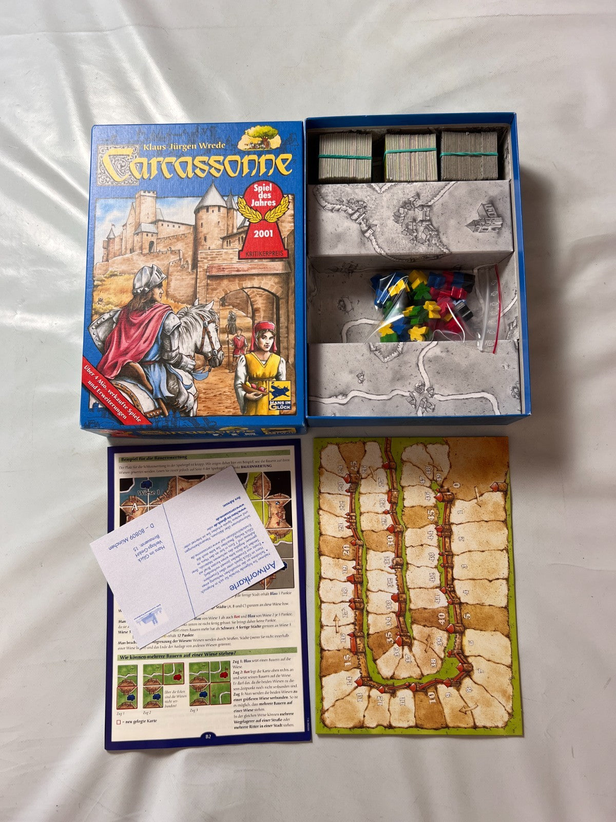 Carcassonne Hans im Glück2001 Altes Layout Legespiel Gesellschafts  Vollständig - Ansicht 2