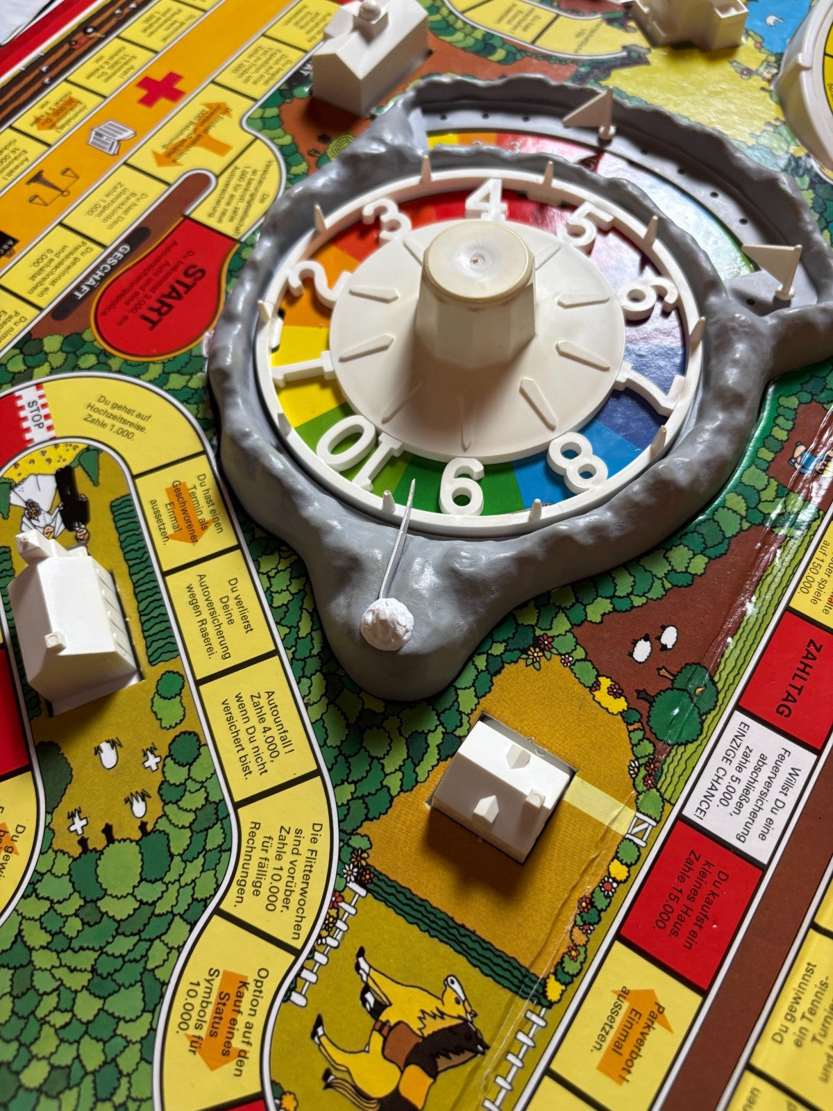 Spiel des Lebens MB 1984 Spiel blaue Ausgabe Brettspiel 2 Fahnen Vollständig - Ansicht 10