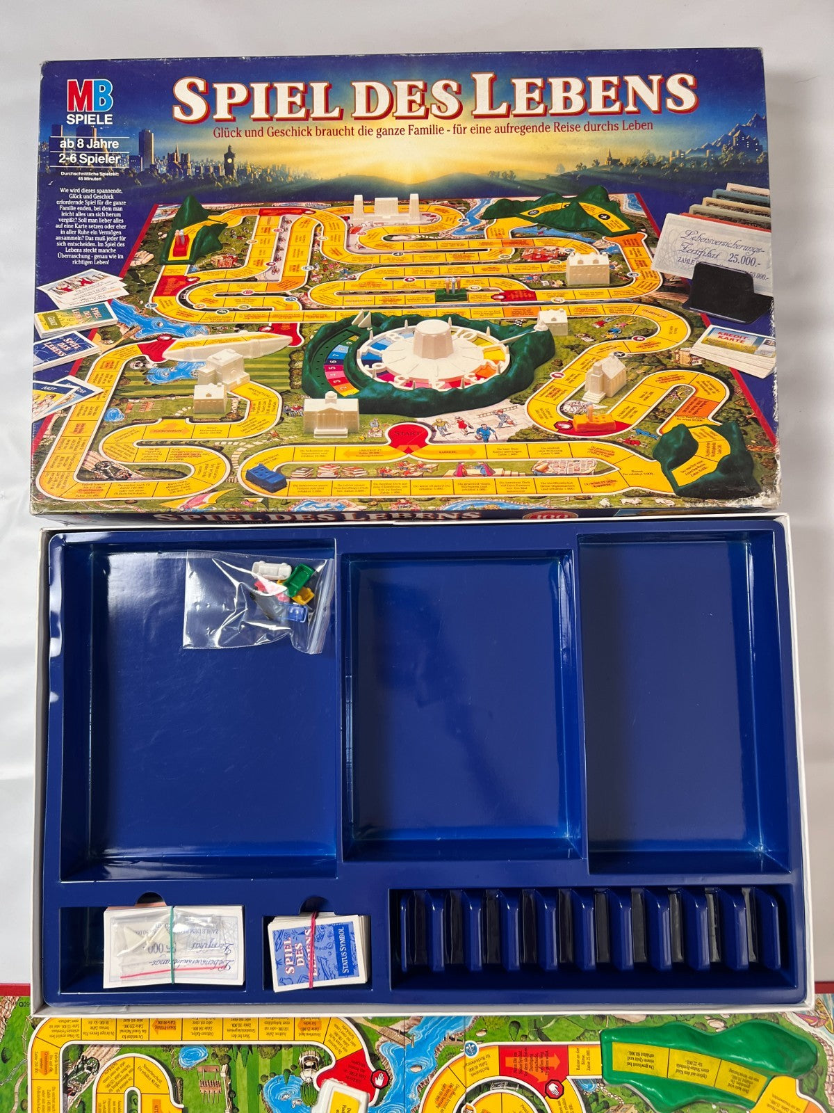 MB Spiele, Spiel des Lebens, 100 Jahre Edition, Vintage 1992, vollständig - Ansicht 3