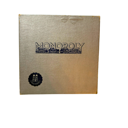 Monopoly Brettspiel Spiele Schmidt silber Vintage alt 60er Holz  Vollständig - Ansicht 1
