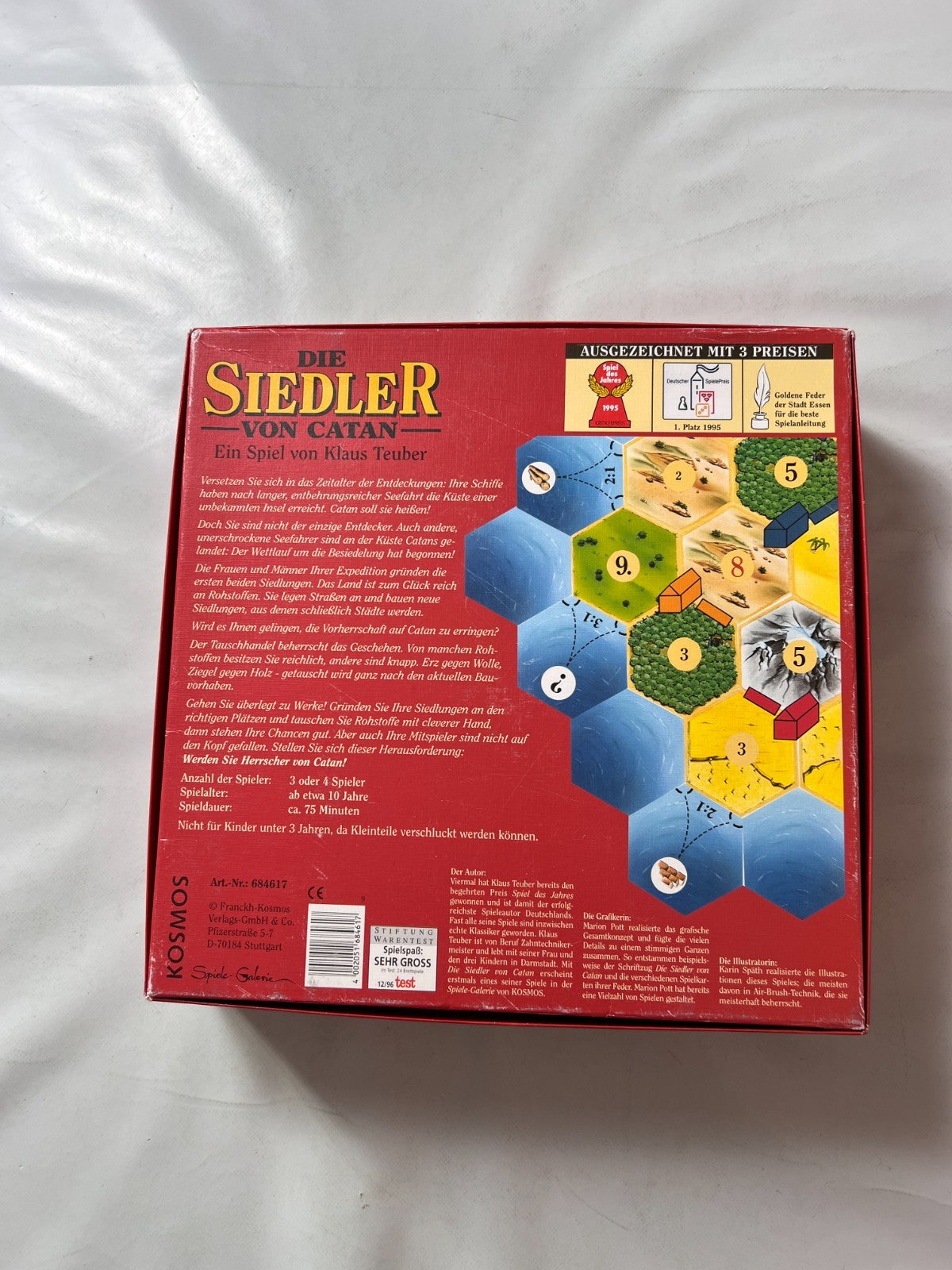 Brettspiel Die Siedler von Catan  Kosmos 1995  Holz  vollständig - Ansicht 9