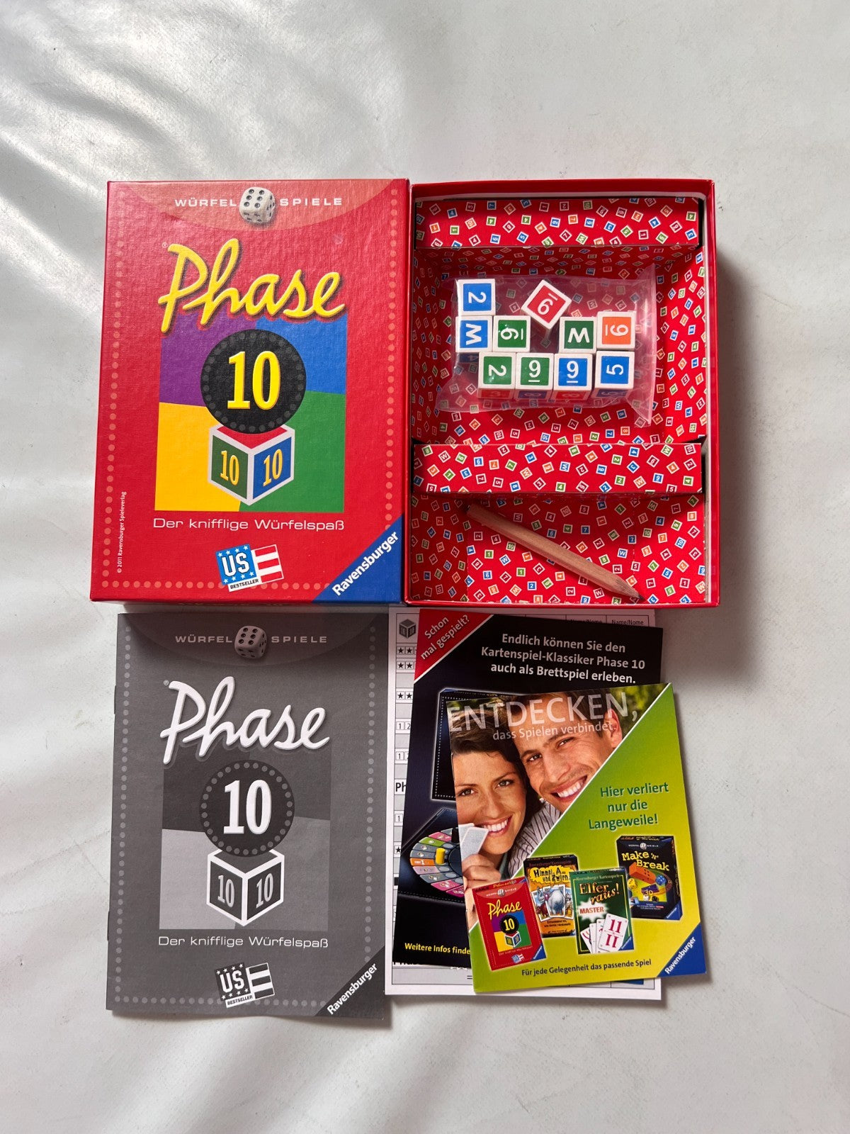 Phase 10 Würfelspiel Spiel Ravensburger Alte Version 2007 - Vollständig - Ansicht 2
