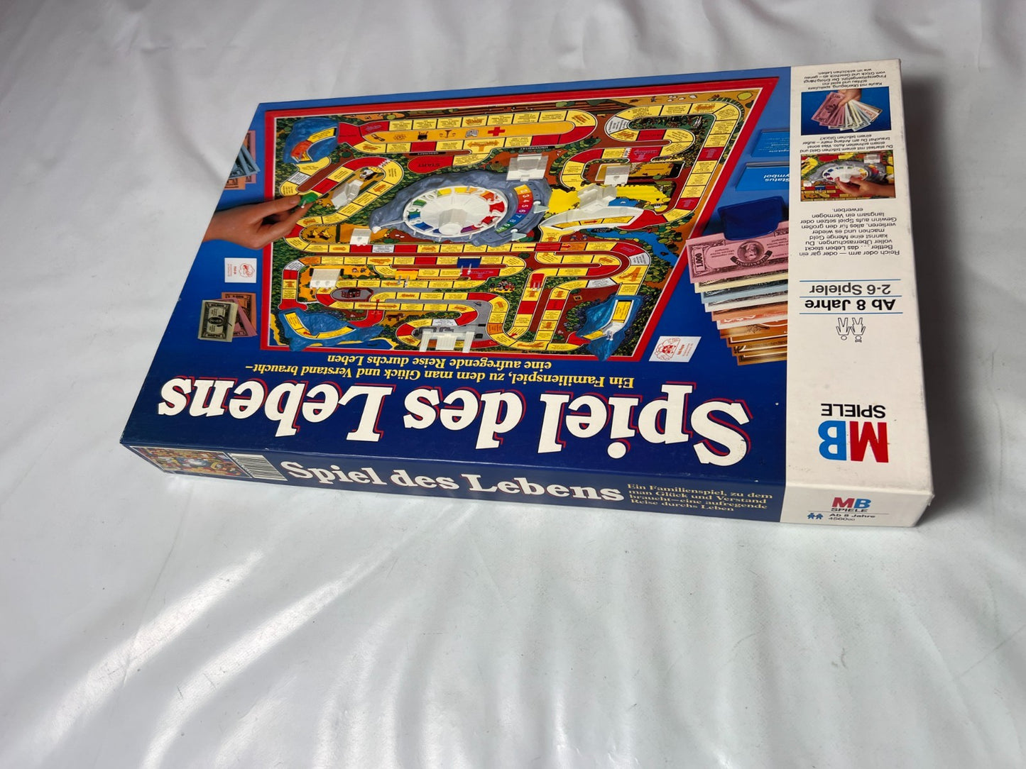 Spiel des Lebens MB 1984 Spiel blaue Ausgabe Brettspiel 2 Fahnen Vollständig - Ansicht 12