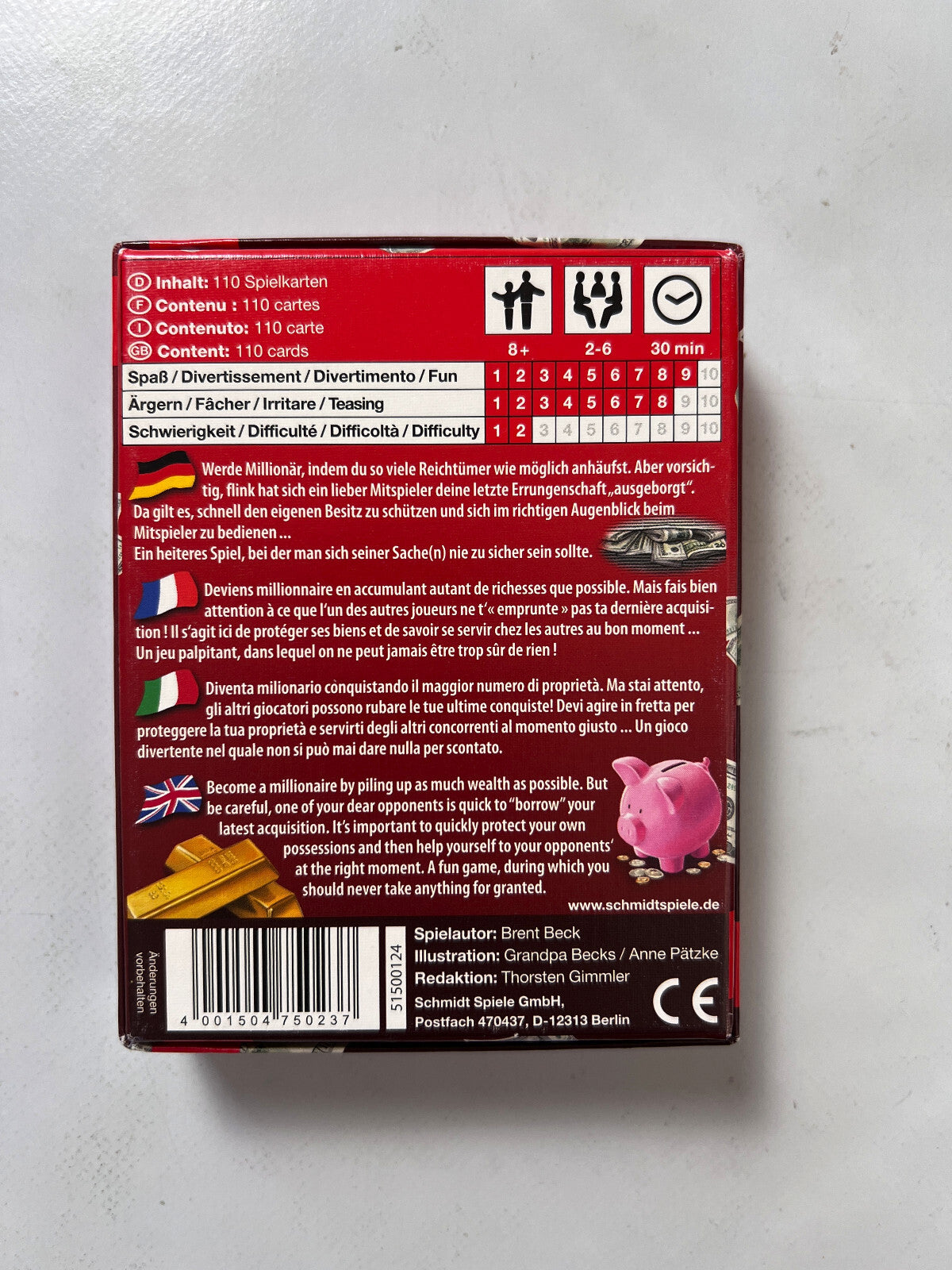 Detailfoto 10 – SKU A8812 – Kartenspiel gebraucht bei Brettspielimperium