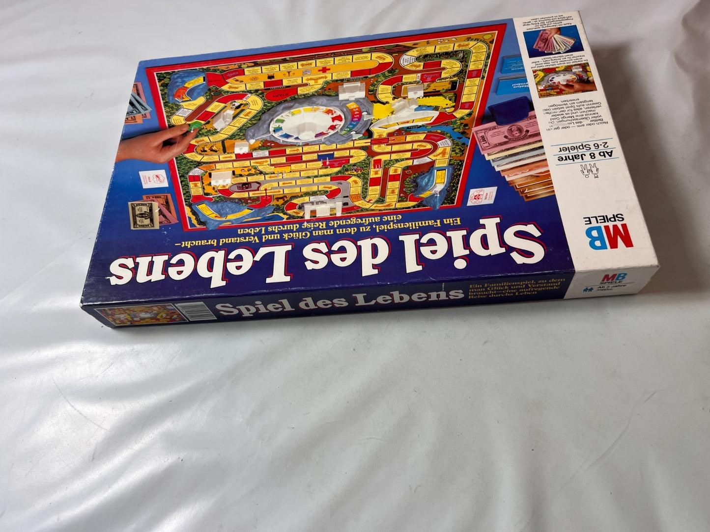 Spiel des Lebens MB 1984 Spiel blaue Ausgabe Brettspiel 2 Fahnen Vollständig - Ansicht 12