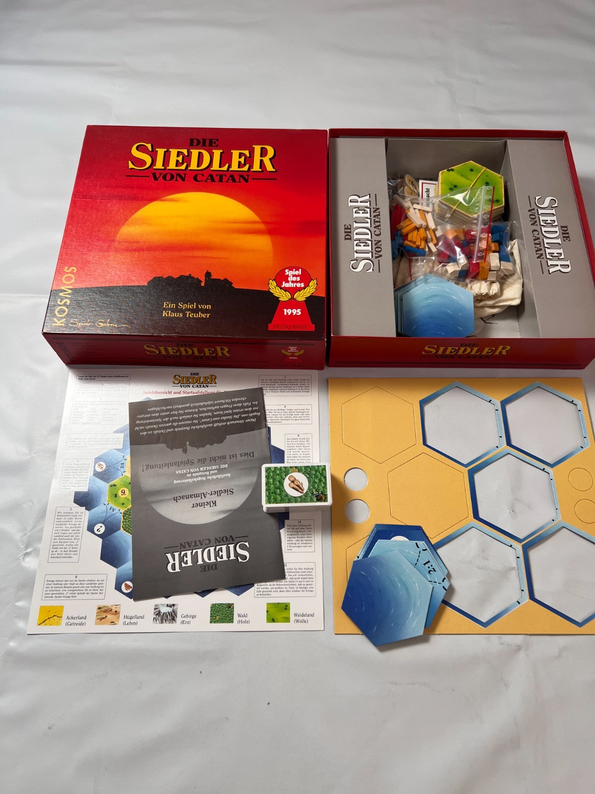 Brettspiel Die Siedler von Catan - Kosmos 1995 - Holz - vollständig - Ansicht 3