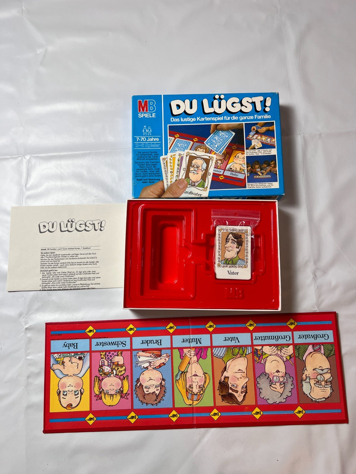 Du lügst! von MB Spiele Familienspiel Brettspiel Kartenspiel 1980 vollständig - Ansicht 2