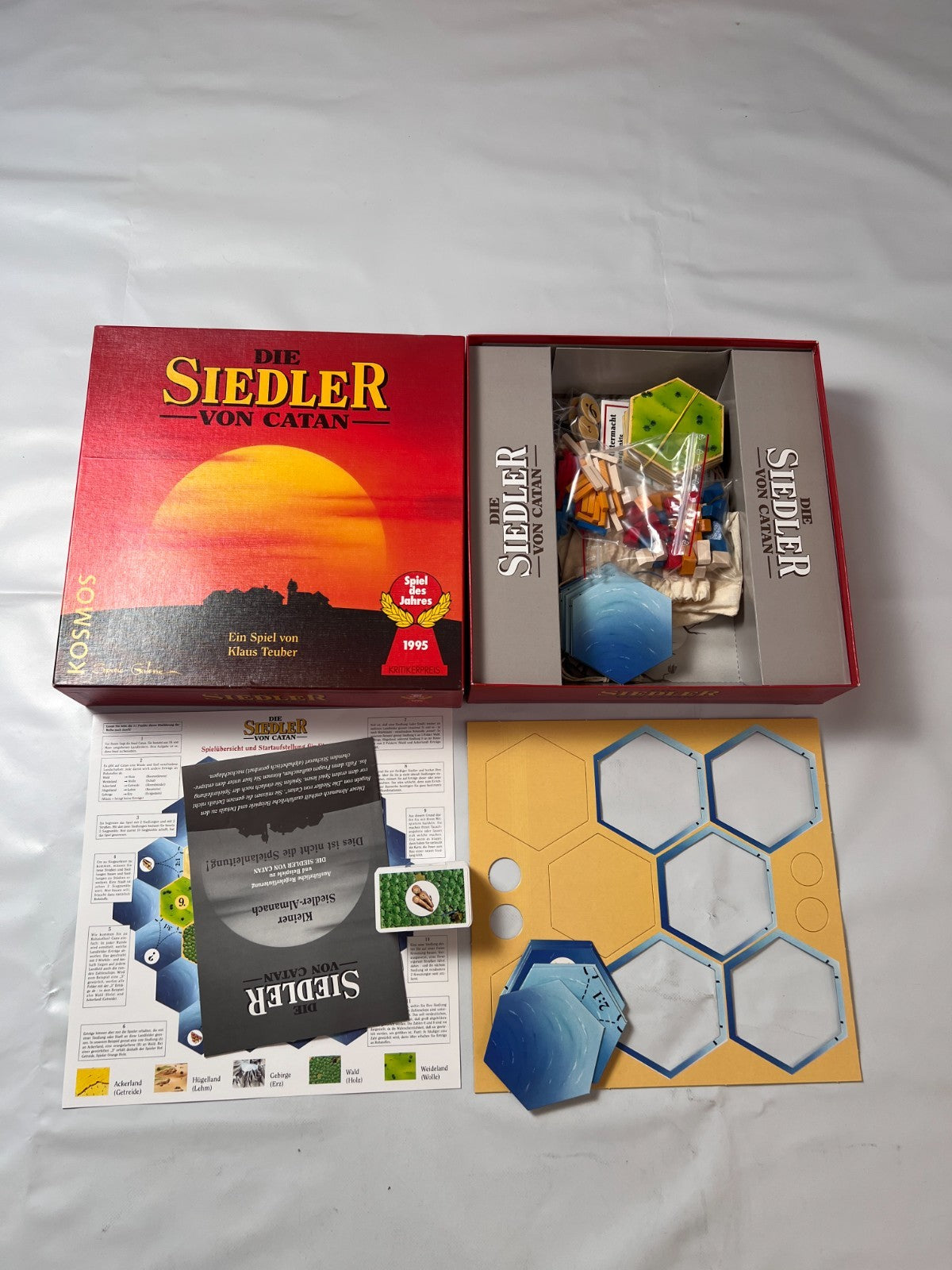 Brettspiel Die Siedler von Catan - Kosmos 1995 - Holz - vollständig - Ansicht 2