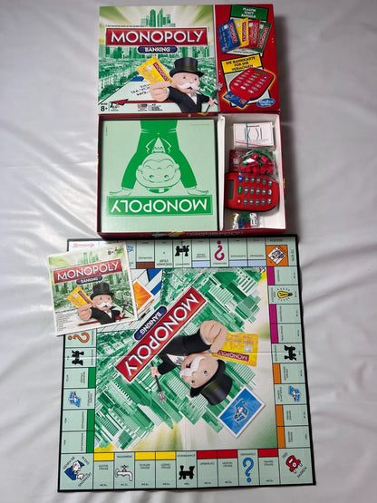 Monopoly Banking Rot  Hasbro  Vollständig - Ansicht 2
