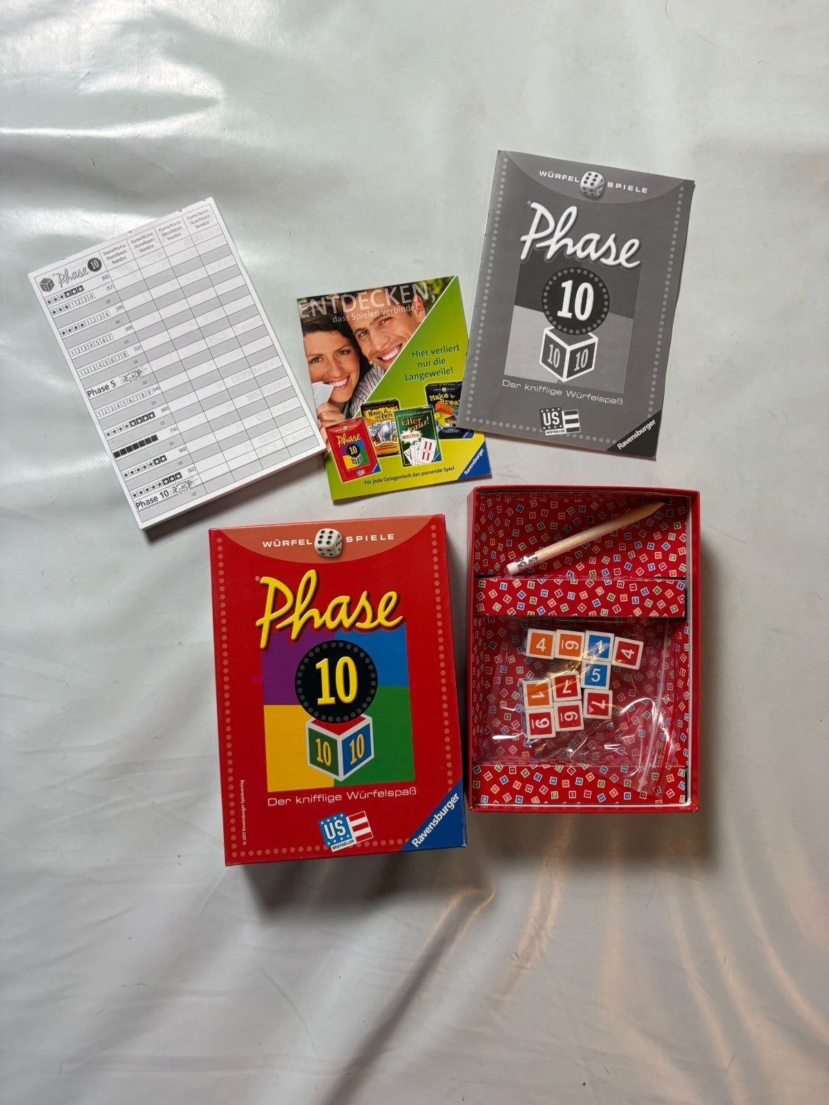 Phase 10 Würfelspiel Spiel Ravensburger Alte Version 2007  Vollständig - Ansicht 6