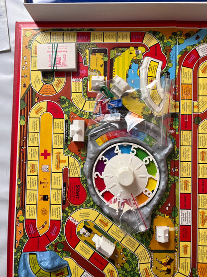 Spiel des Lebens MB 1984 Spiel blaue Ausgabe Brettspiel 2 Fahnen Vollständig - Ansicht 7