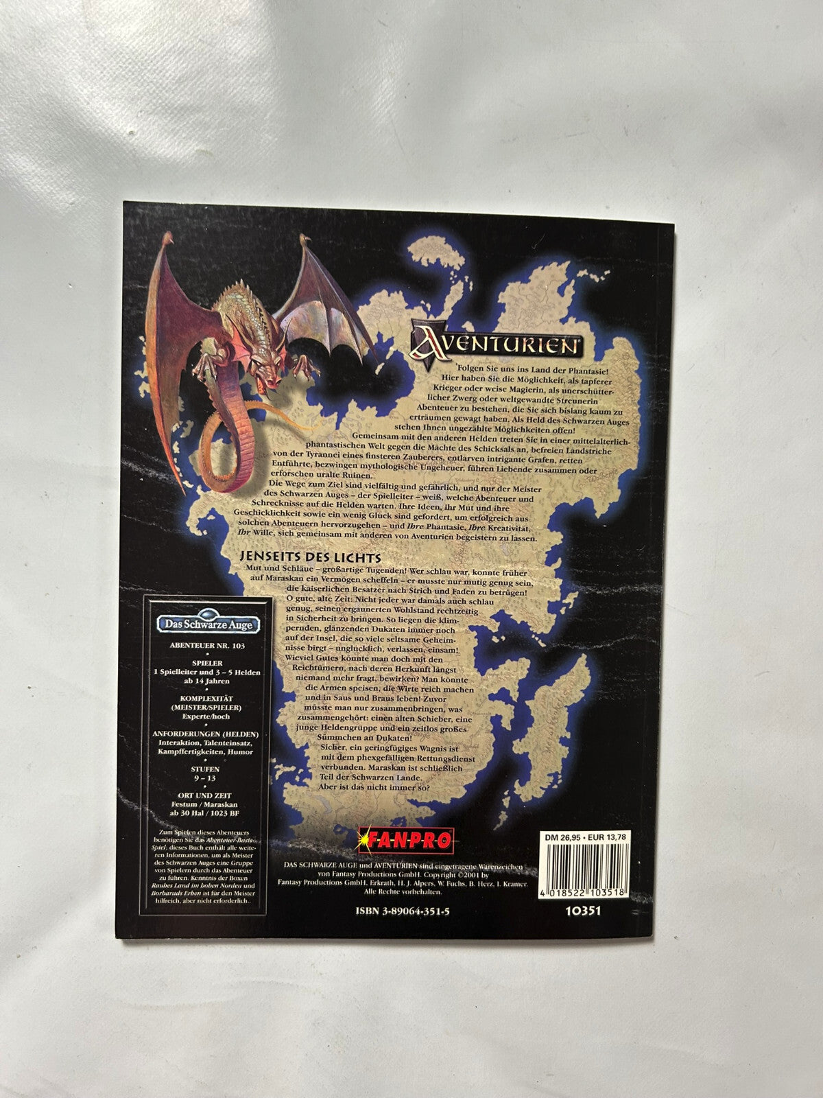 Detailfoto 6 – SKU A8722 – Rollenspiel-Buch gebraucht bei Brettspielimperium