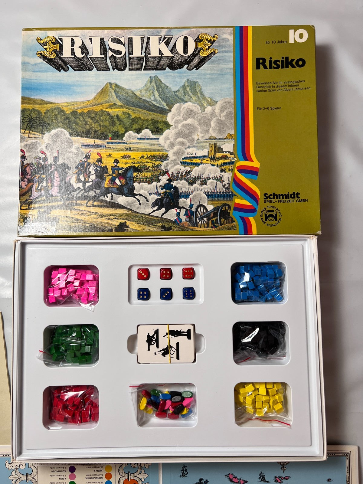 Risiko Strategiespiel Schmidt Spiele 1957 Holz Brettspiel - Vollständig - Ansicht 3