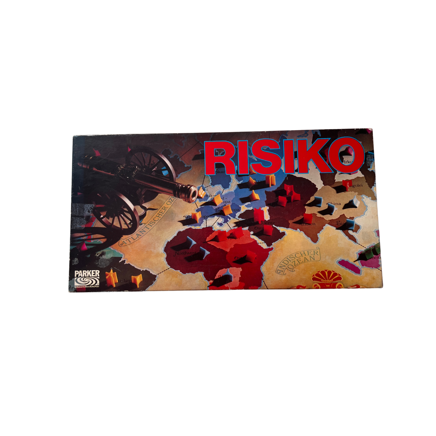 Brettspiel - RISIKO ERSTAUSGABE Schwarz - PARKER 1975 - Vollständig - Ansicht 1
