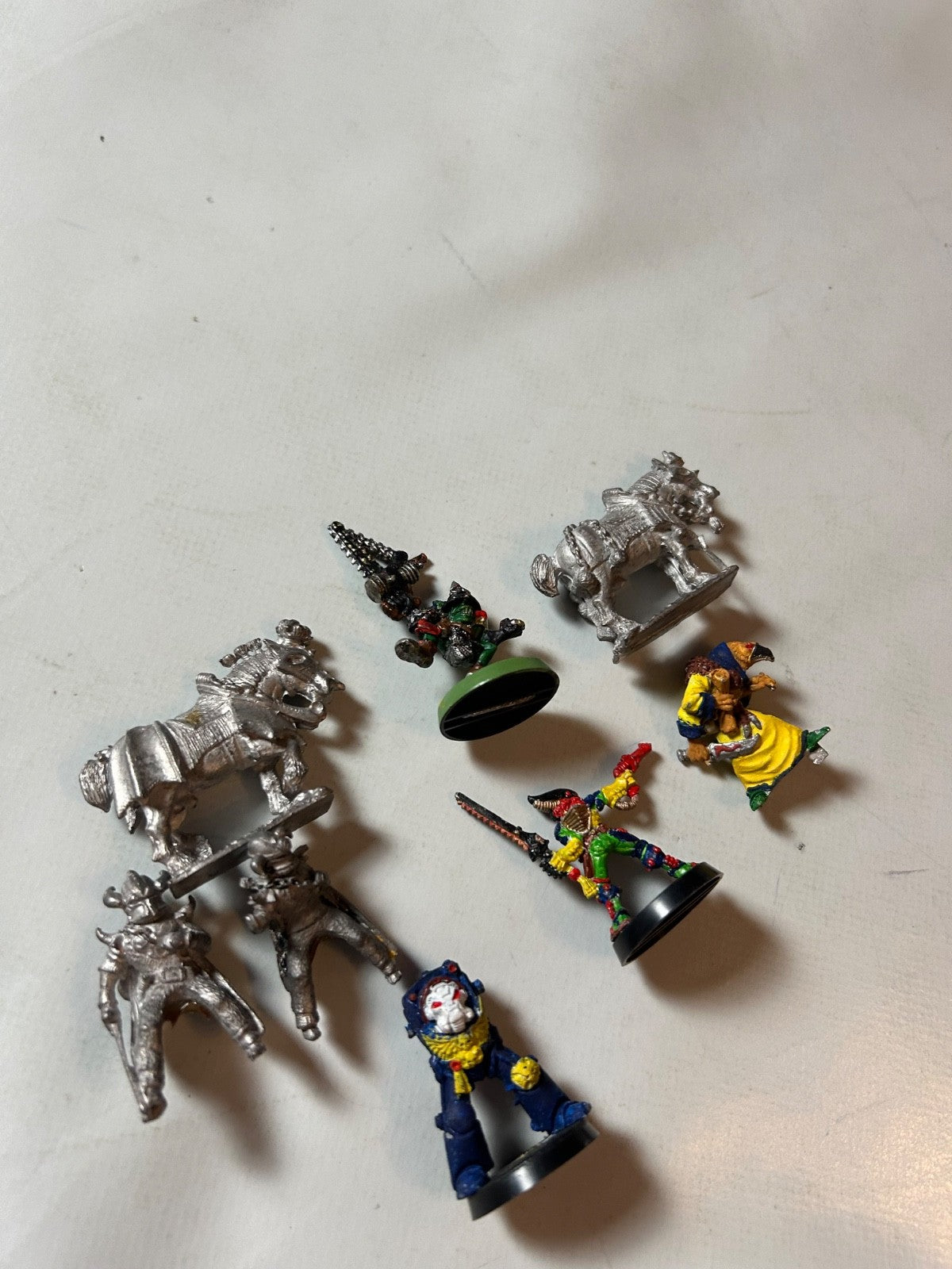 8 x Warhammer (Warhammer 40k) Figuren Miniaturen Zinn teils bemalt - Ansicht 5