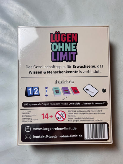 Lügen Ohne Limit Partyspiel 2026 - NEU in Folie