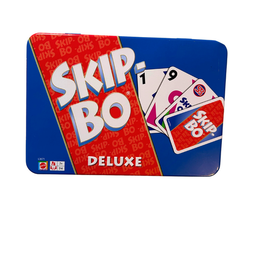 Skip Bo deluxe blau Metalldose Mattel 2006 Kartenspiel Spiel - Vollständig - Ansicht 1