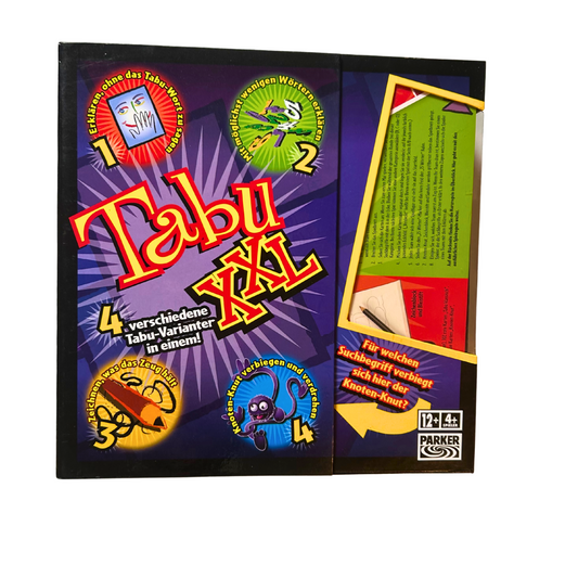 TABU XXL Parker  4 verschiedene TabuVarianten  Vollständig - Ansicht 1