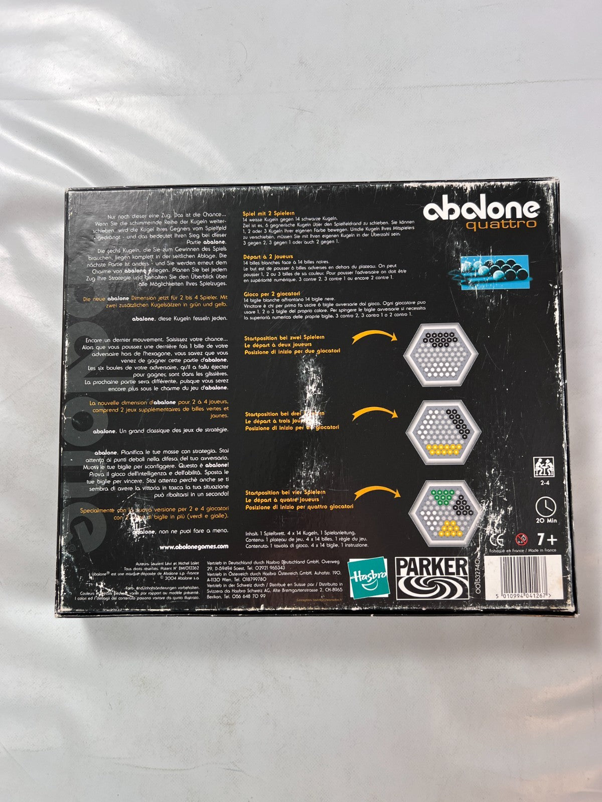 Abalone Quattro Spiel Gesellschaftsspiel Brettspiel Parker 2004  Vollständig - Ansicht 11