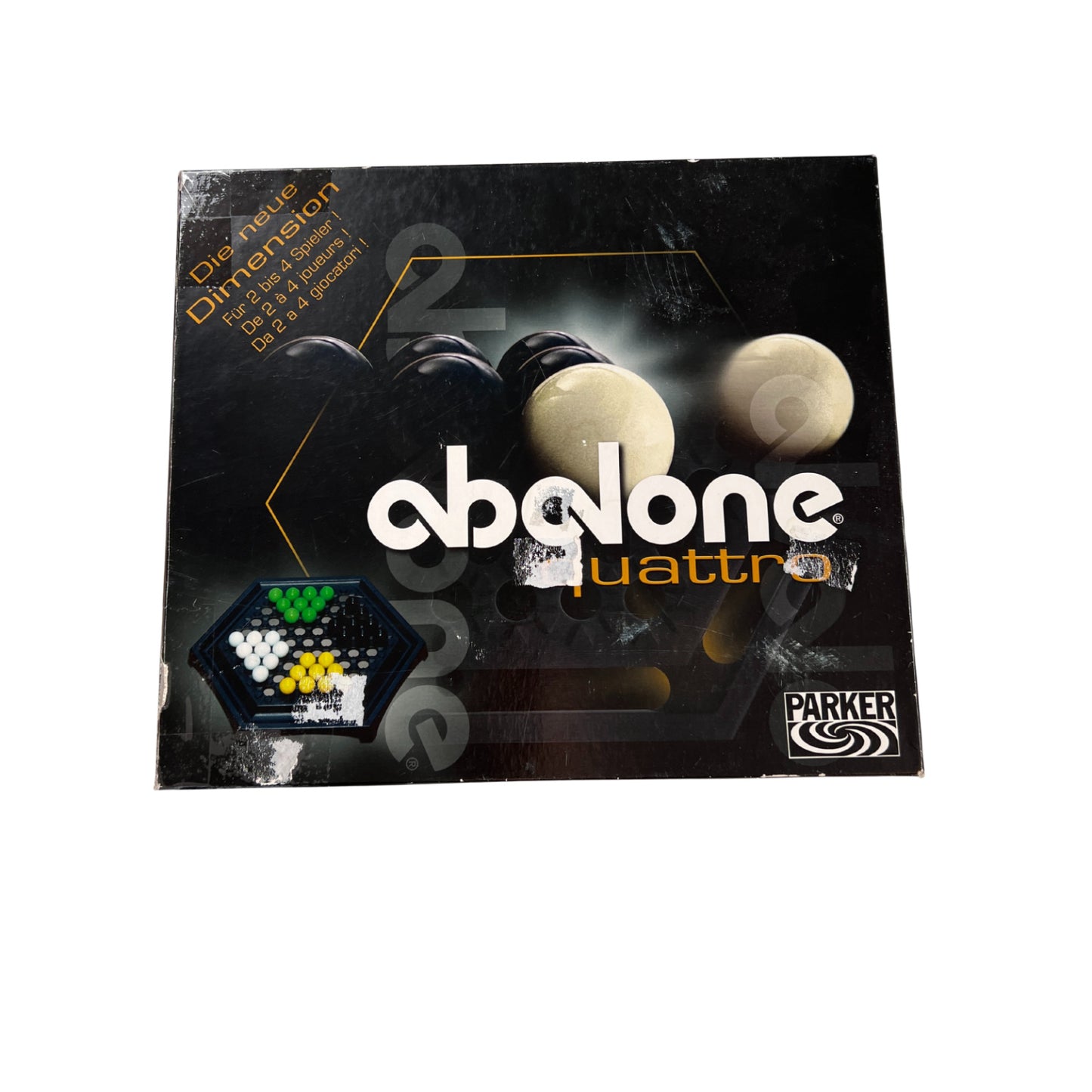 Abalone Quattro Spiel Gesellschaftsspiel Brettspiel Parker 2004 – SKU A12408 – Gesellschaftsspiel gebraucht kaufen bei Brettspielimperium
