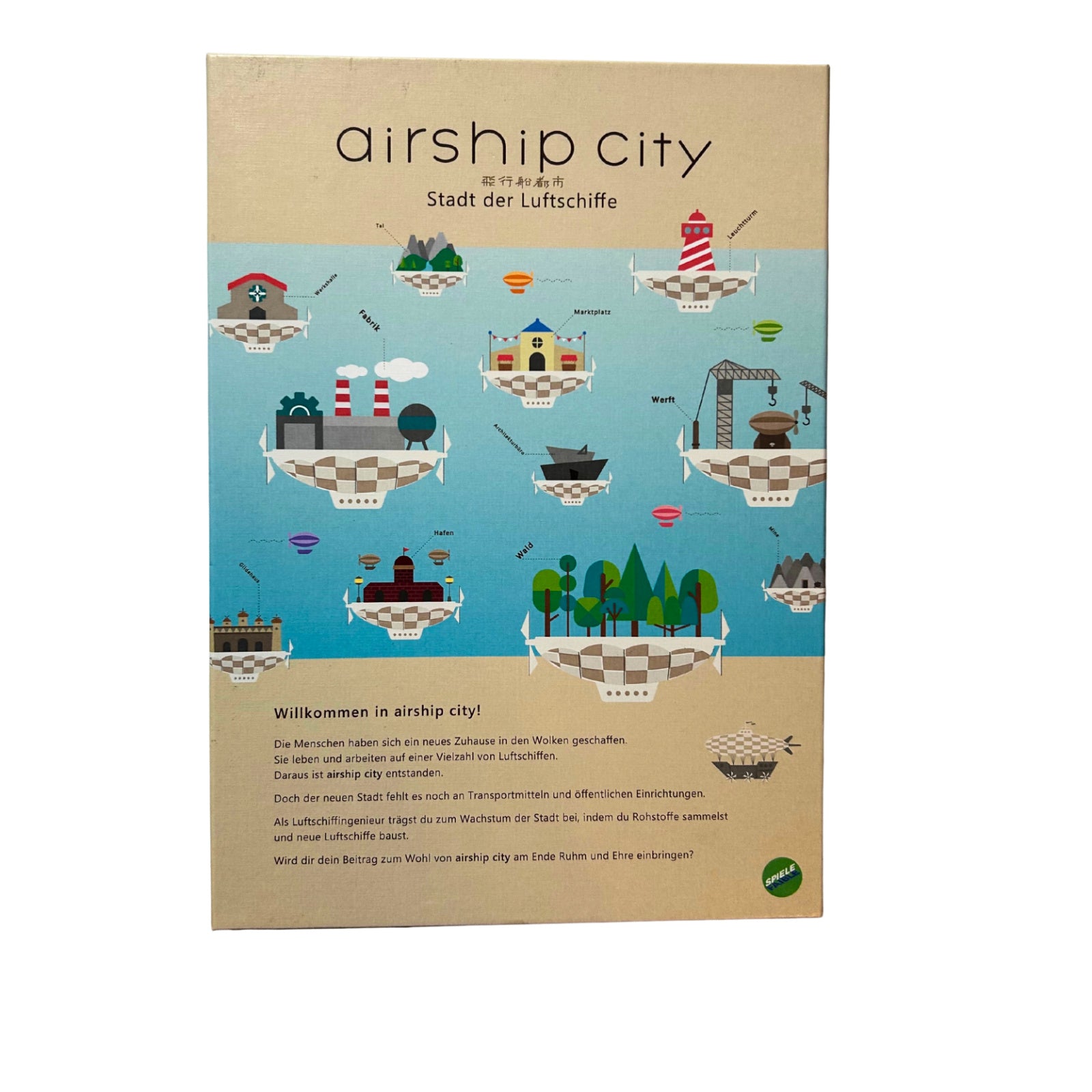 AIRSHIP CITY Stadt der Luftschiffe Spiel Brettspiel – SKU A12833 – Gesellschaftsspiel gebraucht kaufen bei Brettspielimperium
