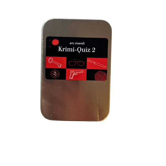 Ars Vivendi Krimi-Quiz 2 Quizspiel Metallbox Detektiv Rätsel - Unbespielt – SKU A10550 – Gesellschaftsspiel gebraucht kaufen bei Brettspielimperium