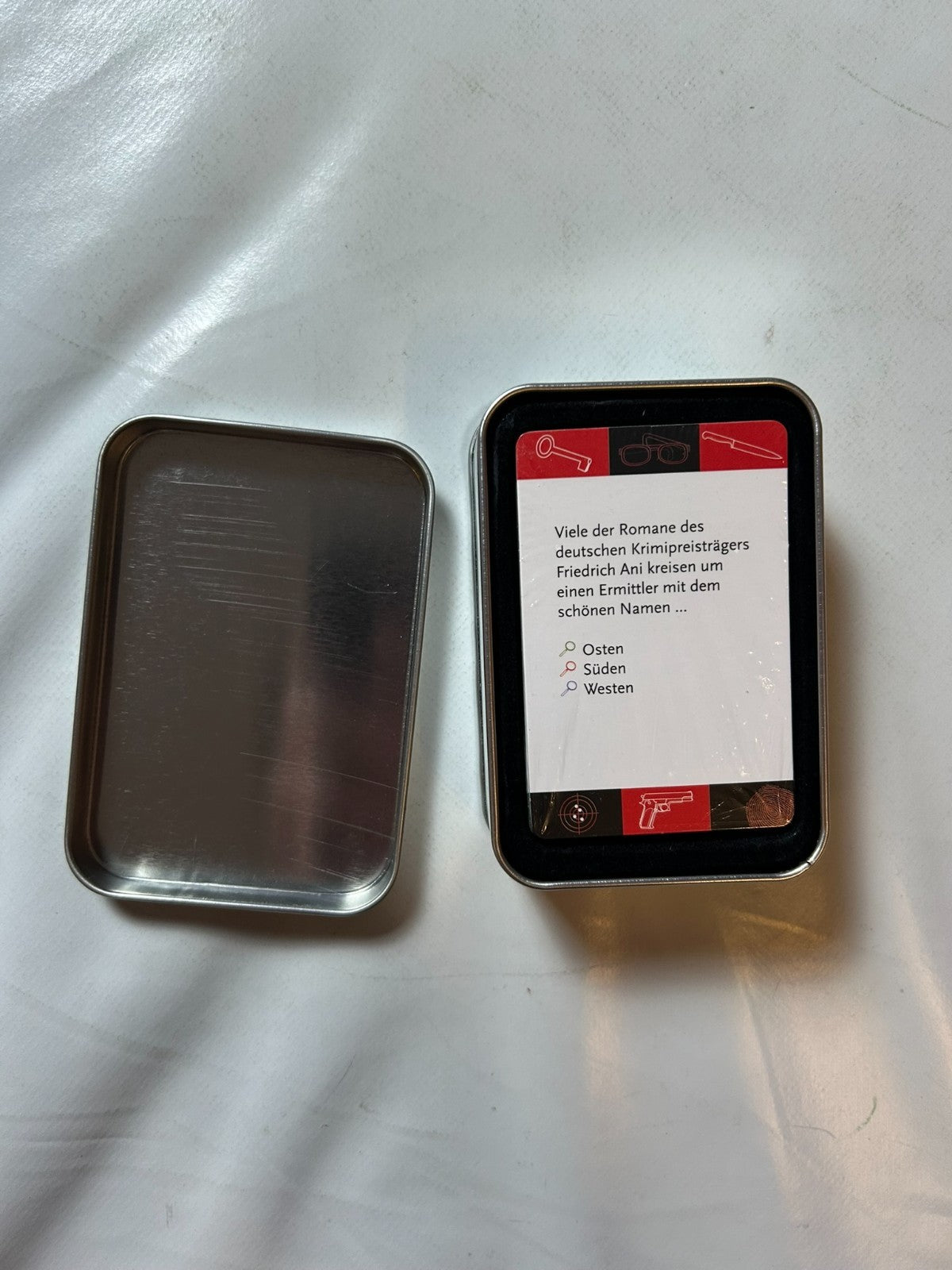 Ars Vivendi KrimiQuiz 2 Quizspiel Metallbox Detektiv Rätsel  Unbespielt - Ansicht 6