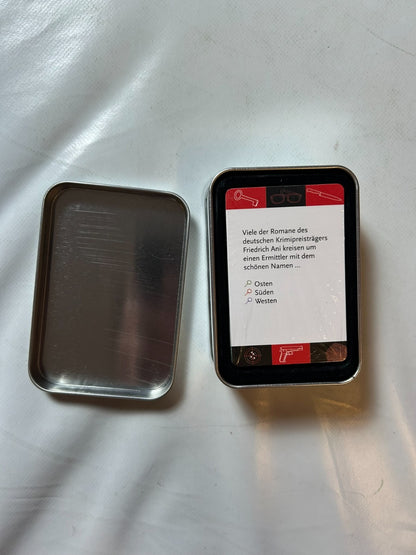 Ars Vivendi KrimiQuiz 2 Quizspiel Metallbox Detektiv Rätsel  Unbespielt - Ansicht 6