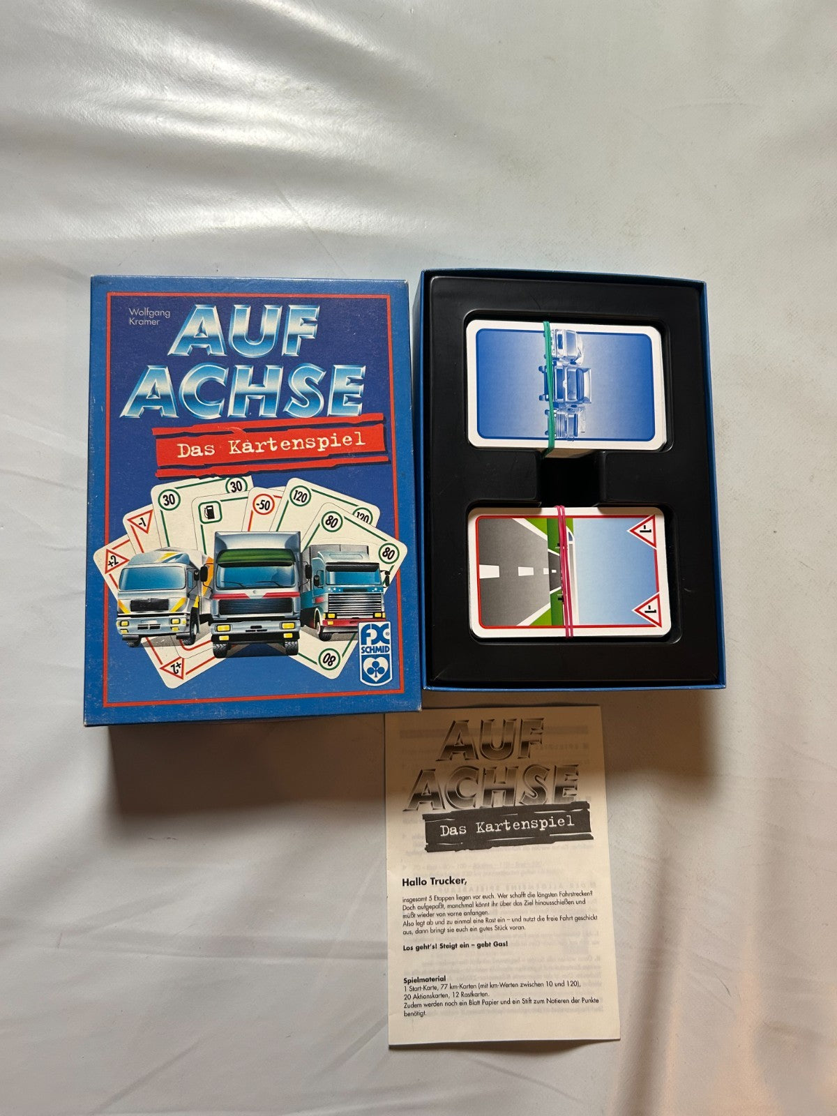 Auf Achse FX Schmid 1994/1995 Kartenspiel Vintage Reisespiel  Vollständig - Ansicht 6