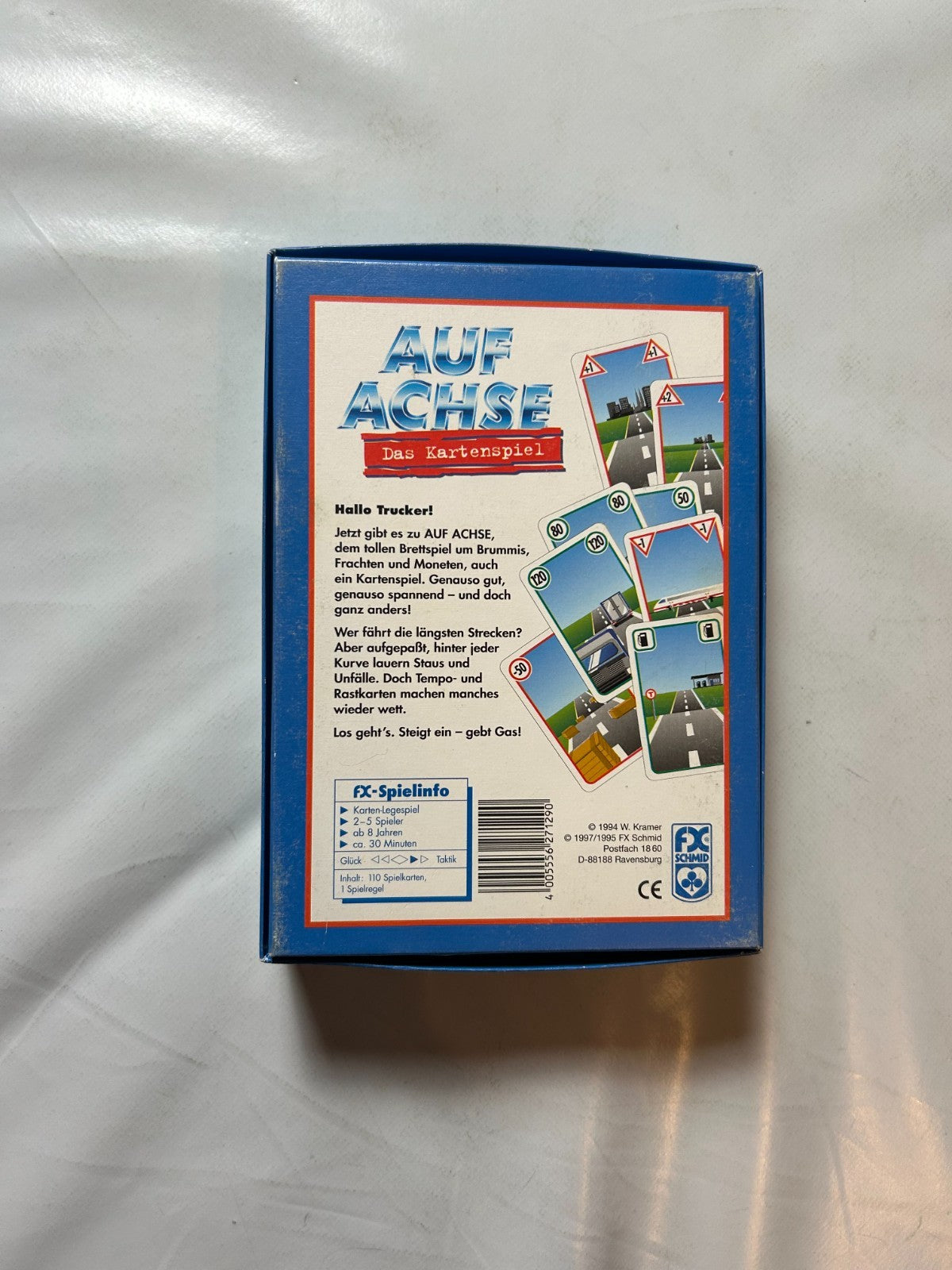 Auf Achse FX Schmid 1994/1995 Kartenspiel Vintage Reisespiel  Vollständig - Ansicht 7