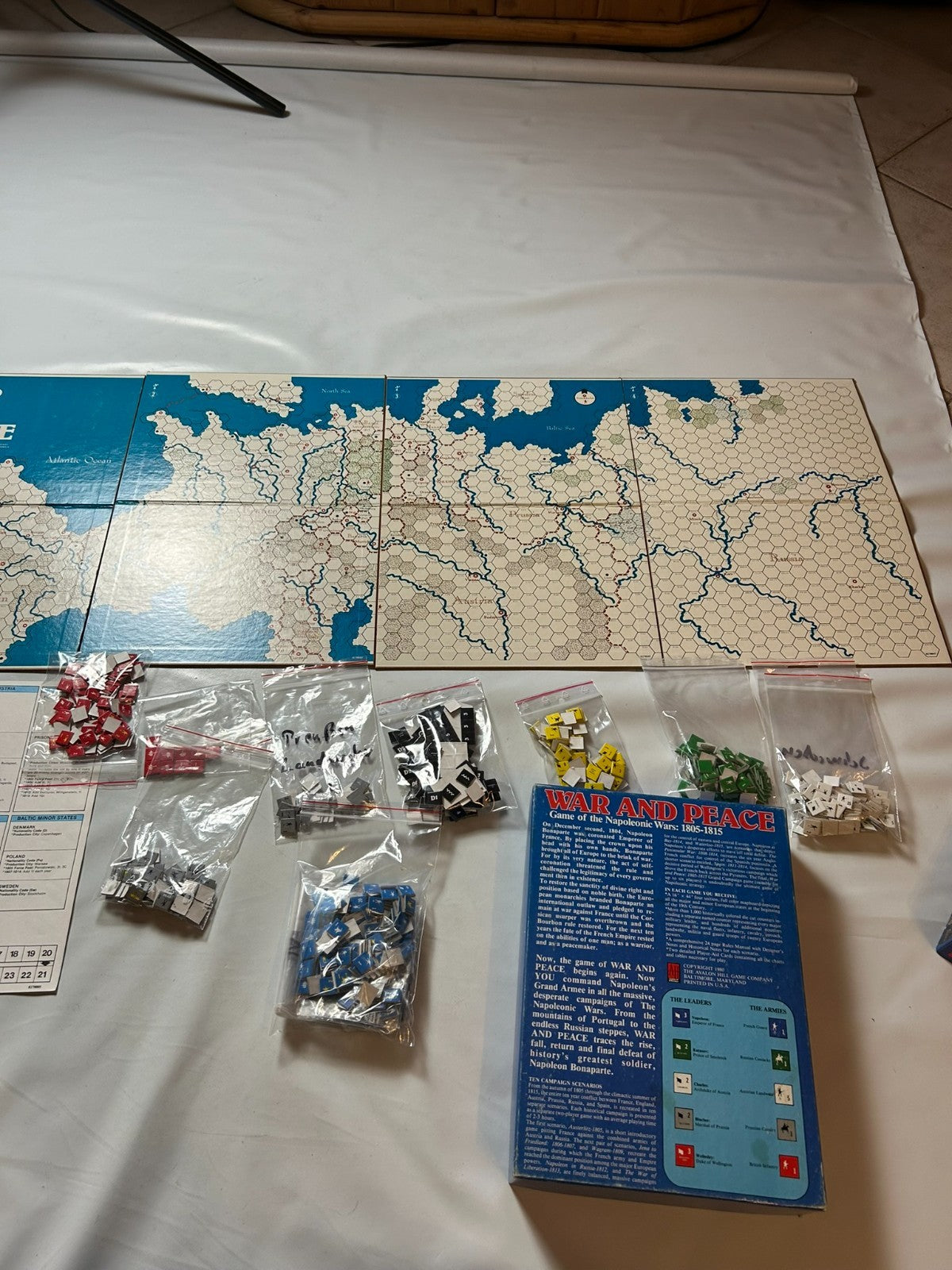 Avalon Hill 1980 War and Peace Brettspiel  Vollständig - Ansicht 10