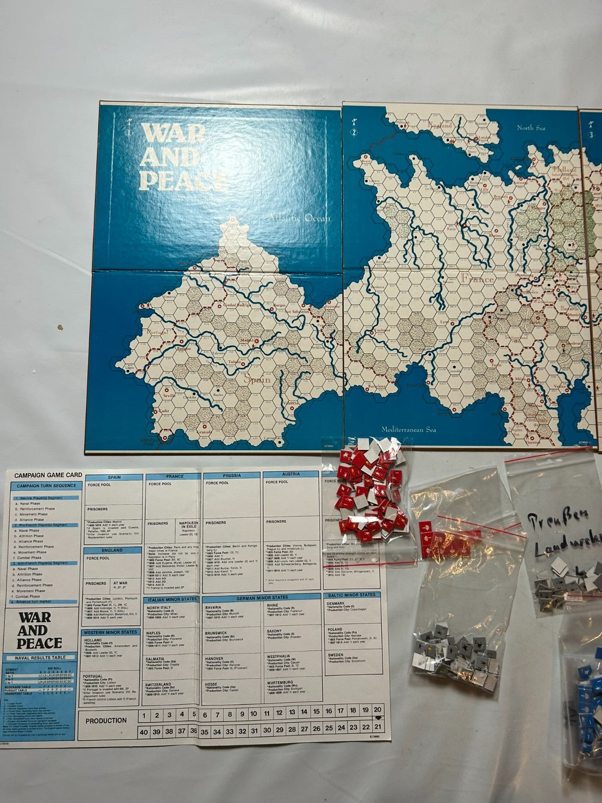 Avalon Hill 1980 War and Peace Brettspiel  Vollständig - Ansicht 7