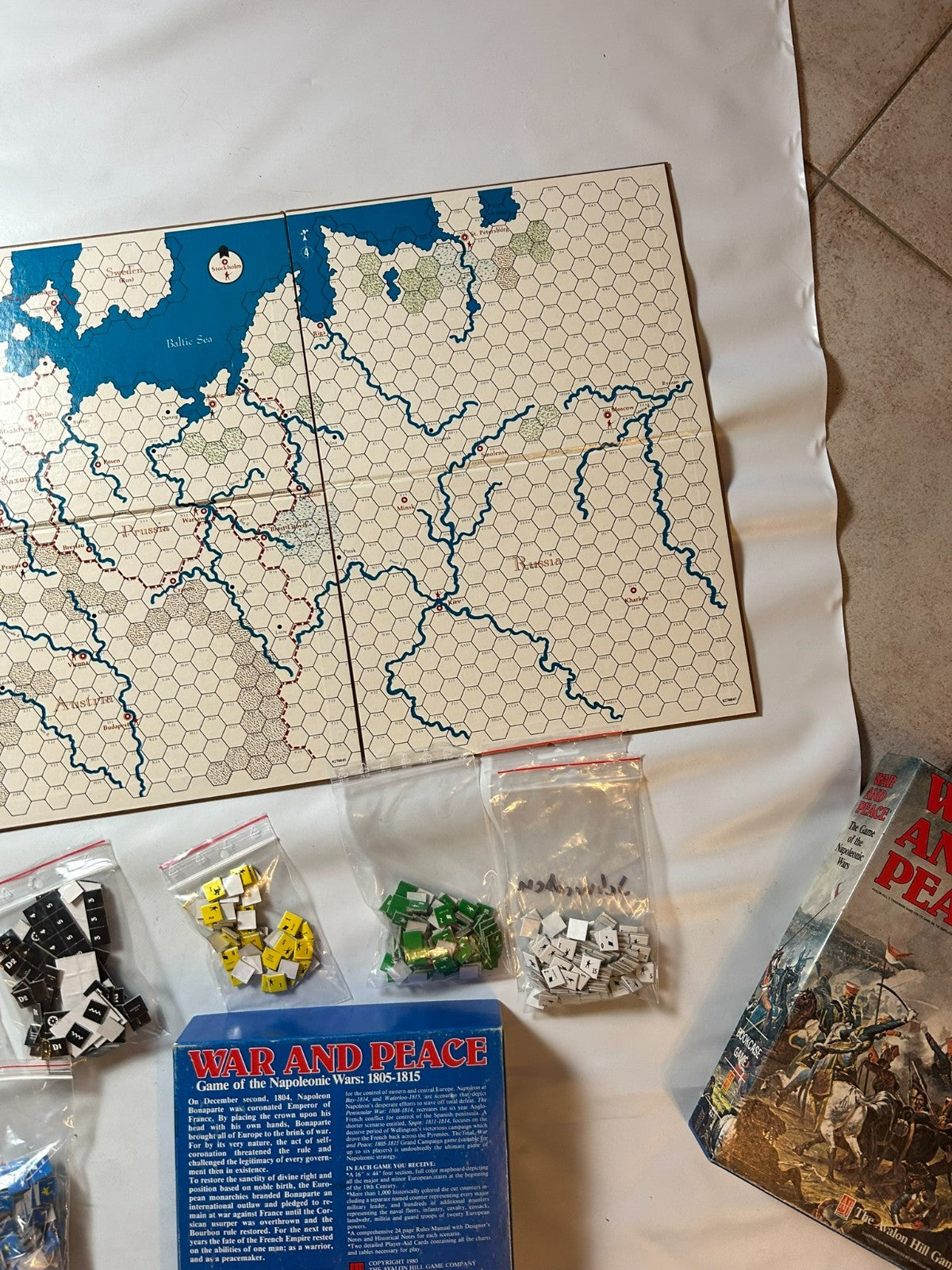 Avalon Hill 1980 War and Peace Brettspiel  Vollständig - Ansicht 9