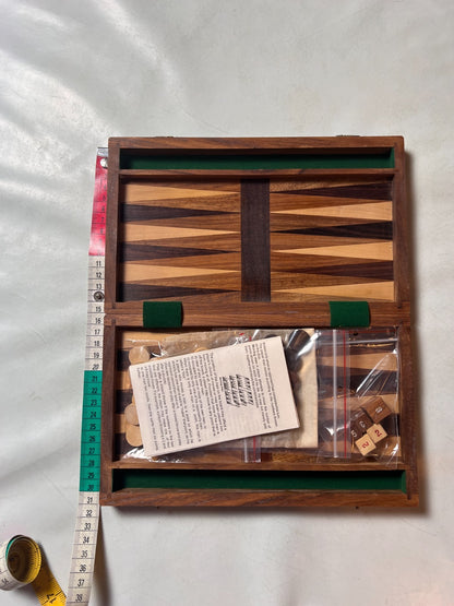 Backgammon Kofer Holz  25 x 16 cm geschlossen - Ansicht 2