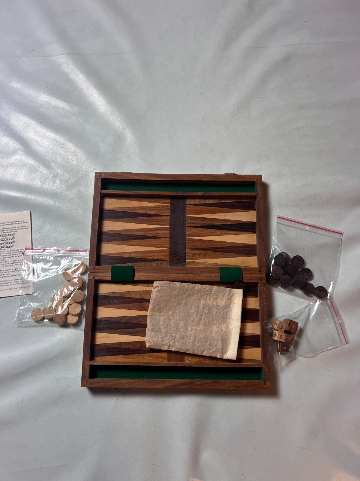 Backgammon Kofer Holz  25 x 16 cm geschlossen - Ansicht 5