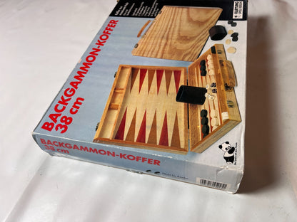 Backgammon Koffer HARTUNG Spiele 38 cm Vintage Eiche Hell Holz  Vollständig - Ansicht 5