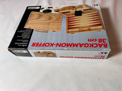 Backgammon Koffer HARTUNG Spiele 38 cm Vintage Eiche Hell Holz  Vollständig - Ansicht 6