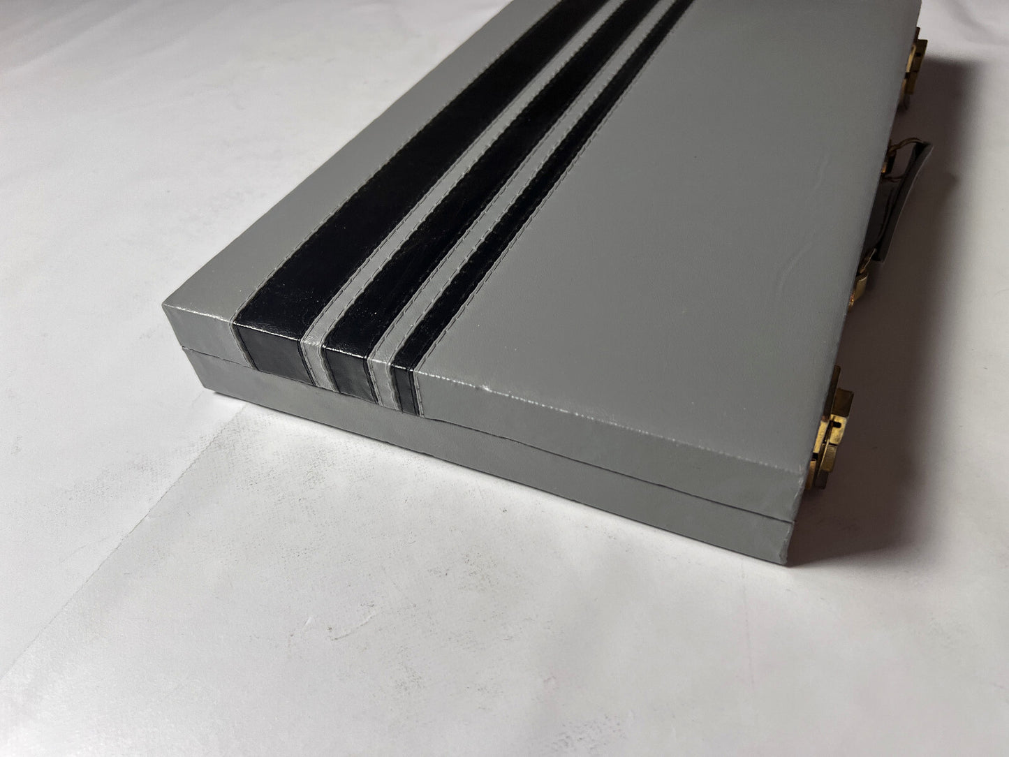 Backgammon Koffer - schwarz 38x24cm geschlossen - Vollständig Super Zustand - Ansicht 5