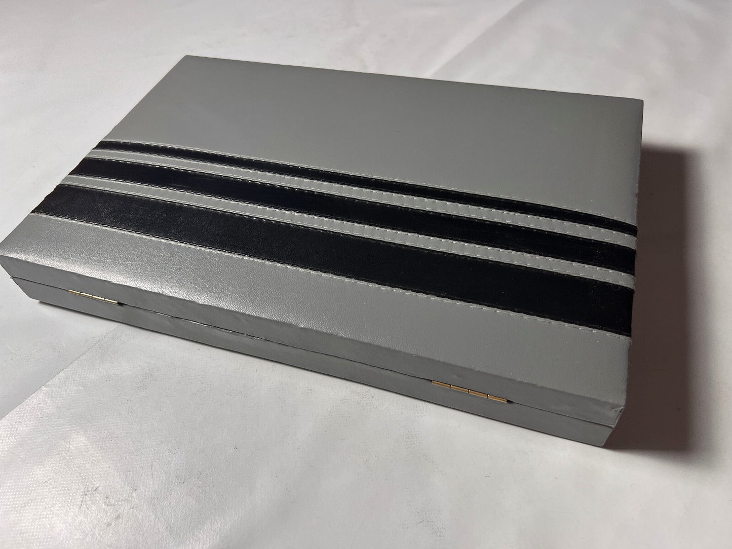 Backgammon Koffer - schwarz 38x24cm geschlossen - Vollständig Super Zustand - Ansicht 6
