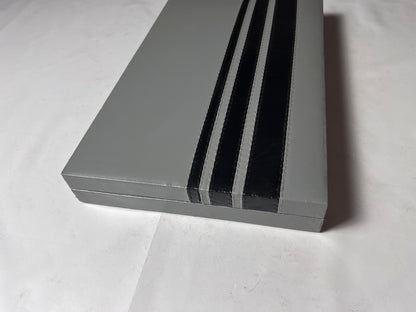 Backgammon Koffer - schwarz 38x24cm geschlossen - Vollständig Super Zustand - Ansicht 9