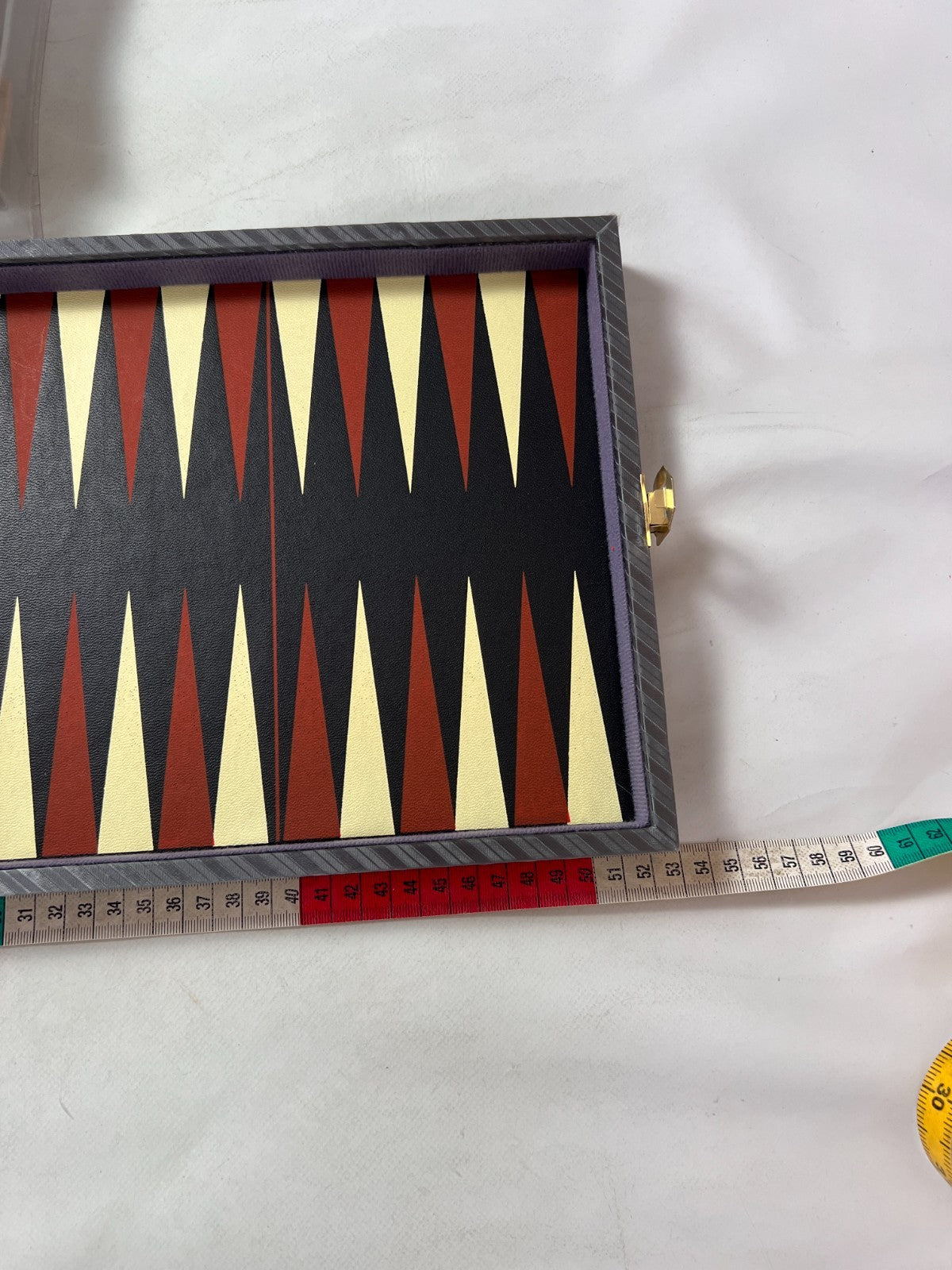 Backgammon Spiele Kunstleder-Koffer  26 x 23 cm geschlossen - Vollständig - Ansicht 6