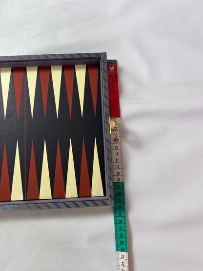 Backgammon Spiele Kunstleder-Koffer  26 x 23 cm geschlossen - Vollständig - Ansicht 7