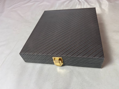 Backgammon Spiele Kunstleder-Koffer  26 x 23 cm geschlossen - Vollständig - Ansicht 9