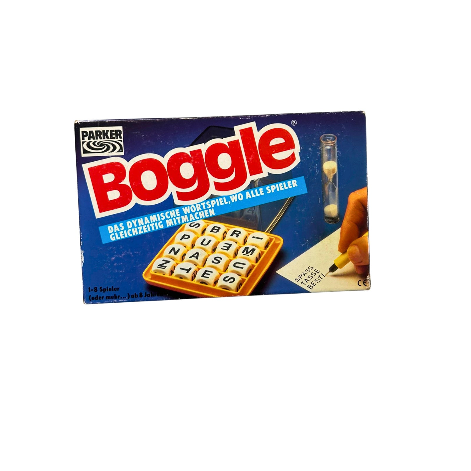 Boggle Kreuz und Quer durchs Wort Gewirr - PARKER Deutsche 1985 – SKU A9850 – Gesellschaftsspiel gebraucht kaufen bei Brettspielimperium