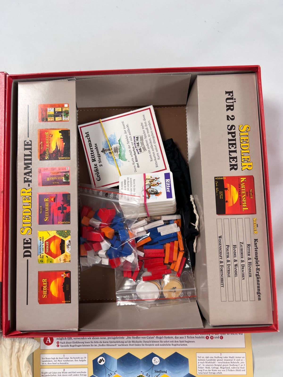 Brettspiel Die Siedler von Catan  Kosmos 1995  Holz  vollständig - Ansicht 3